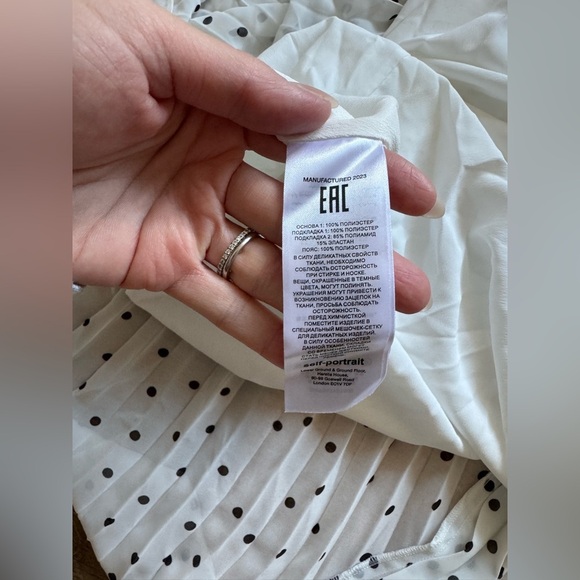 🖤NWOT Self-Portrait Polka Dot Chiffon Midi Dress - Picture 11 of 13